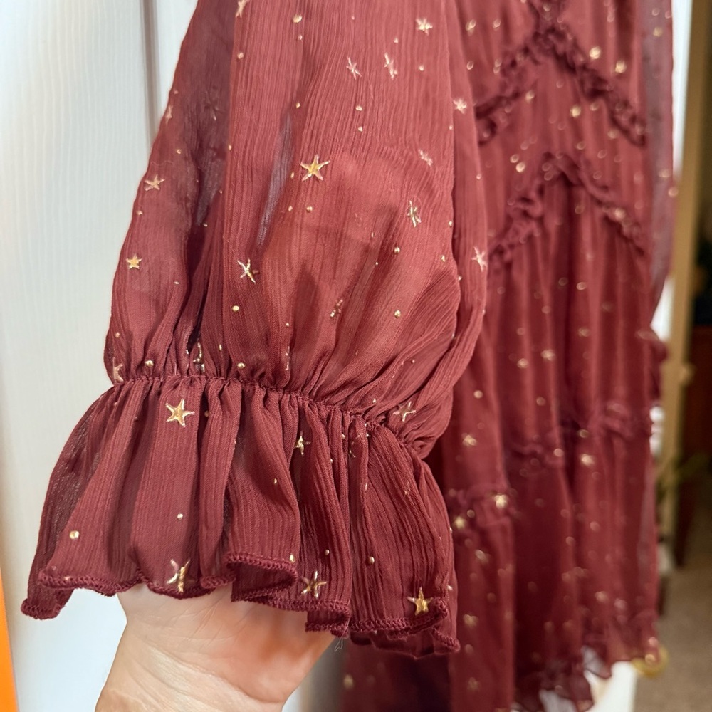 Cosmic Star Ruffle Open Back Mini Dress - Picture 13 of 13